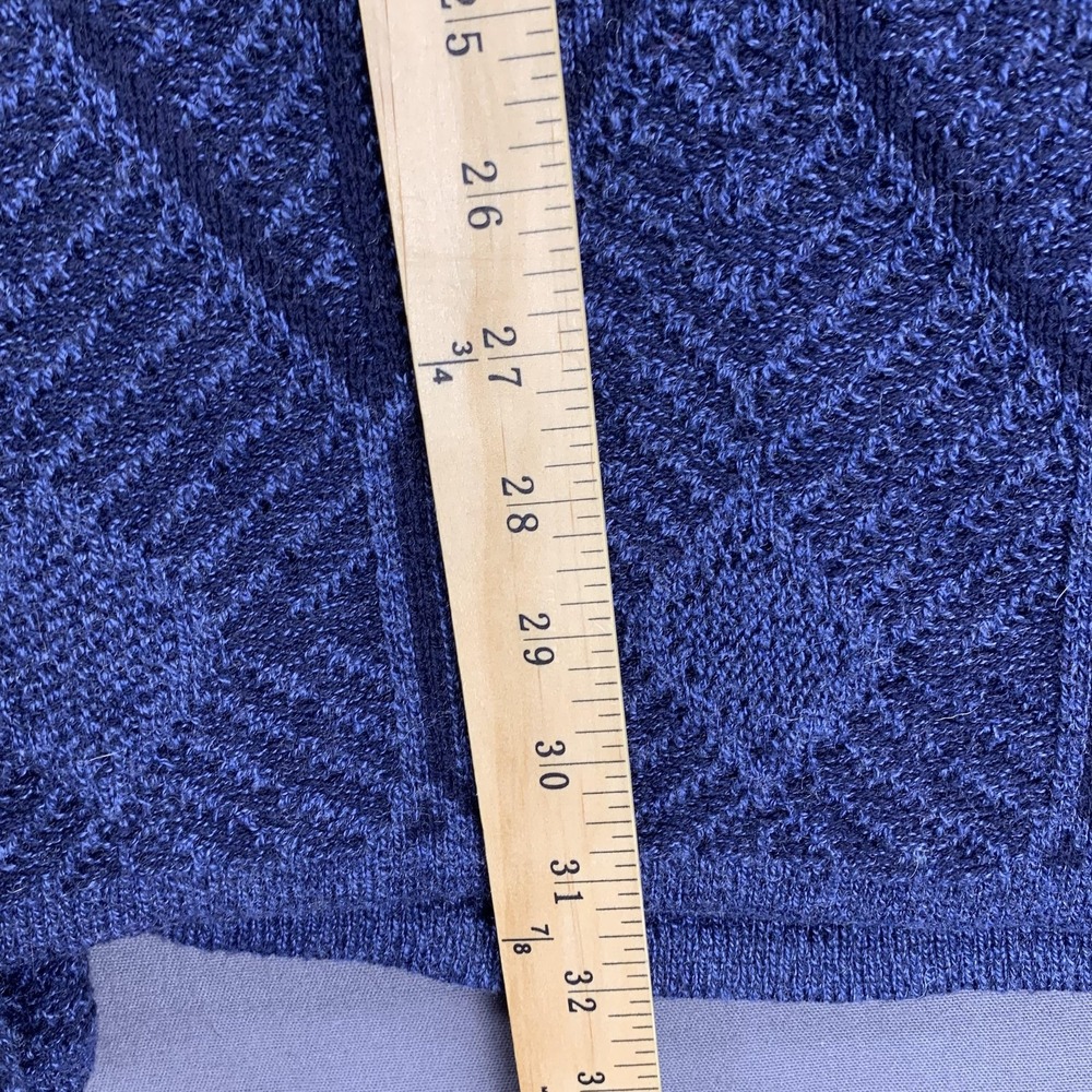 Royal Robbins Sweater Cardigan Womens L Blue Geometric Full Zip Shawl Collar - Picture 10 of 16